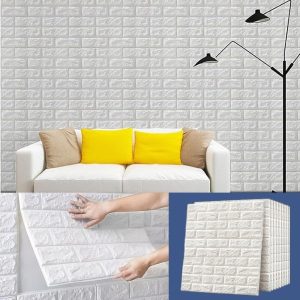 (5 vnt.) Lipnūs 3D plytų imitacijos tapetai | BRICKSBY