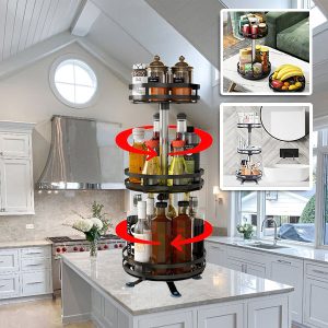 360° kampu pasukamas metalinis laikymo organizatorius (3 sluoksniai) | SPINSTORE