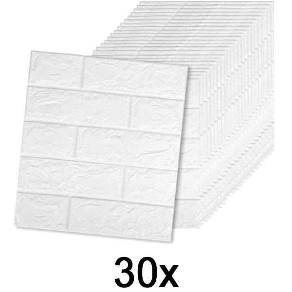 6x (5 vnt.) Lipnūs 3D plytų imitacijos tapetai | BRICKSBY