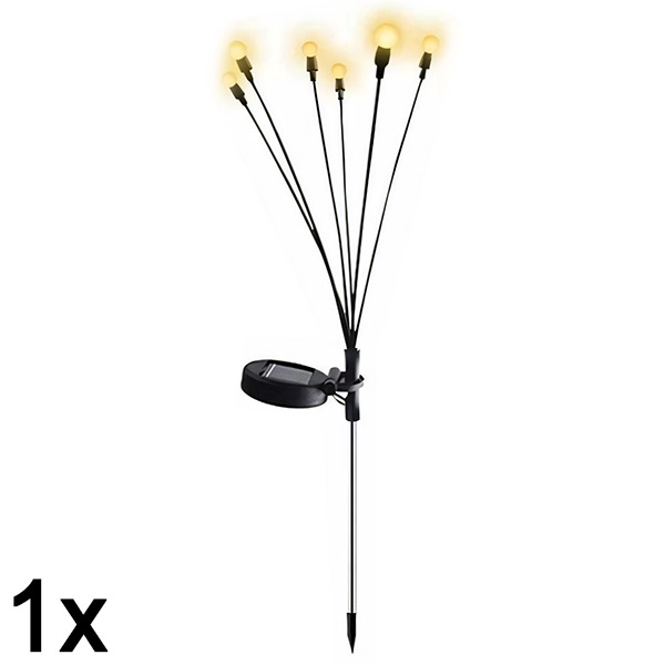 1x Saulės energijos lempučių girlianda su 6 LED lemputėmis | SOMPEX