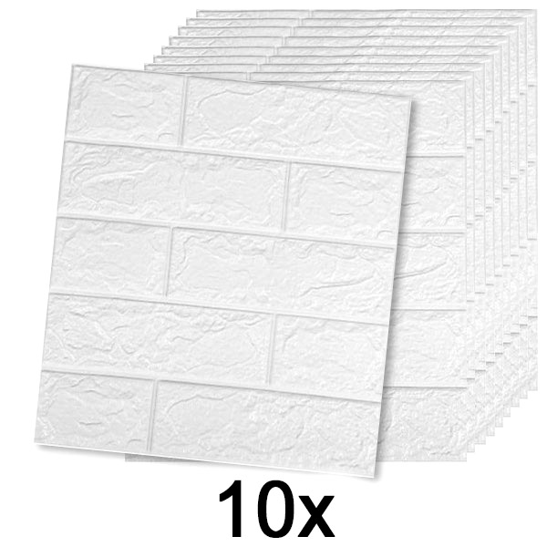 2x (5 vnt.) Lipnūs 3D plytų imitacijos tapetai | BRICKSBY